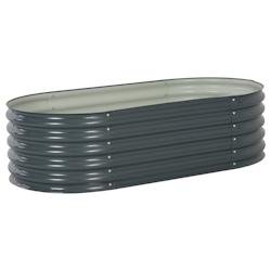 Helloshop26 - Jardinière lit surélevé plantes fleurs jardin 160 x 80 x 44 cm acier galvanisé gris 02_0001005 - gris acier 3000073481536