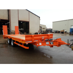 Remorque 2 essieux centraux à plateau basculant - Porte engins type R2CB15 - PTC 19T