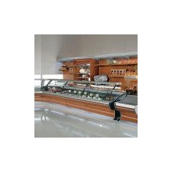 Vitrine à pâtisserie MIRAGE - haut de gamme en inox, aluminium et verre trempé - options froid, chaud ou neutre