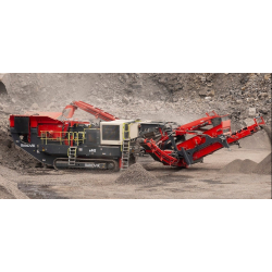Concasseur à percussion sur chenilles de grande taille - Technologie Prisec - Sandvik QI442 HSI