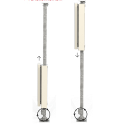 Mât-Hiss - Solution maintenance antennes 4G - Système anti-chute à câble - Sections 120x120 / 150x150 / 200x200