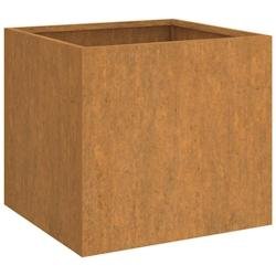 Helloshop26 - Jardinière bac lit surélevé plantes fleurs terrasse jardin 49 x 47 x 46 cm acier corten marron 02_0037623 - marron métal 3000213909159