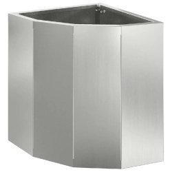 Helloshop26 - Jardinière d'angle moderne utilisation extérieure 30 x 30 x 35 cm épurée en acier galvanisé argent - acier 3000237640663