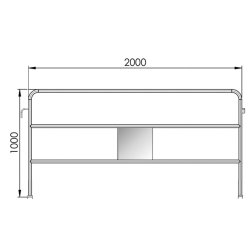 Barrière de chantier TP 2m - Fabrication française - Personnalisable