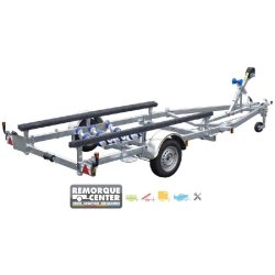 Porte bateau immergeable SUN WAY FAST - D2416 - PTAC : 1600Kg - Kit patins - 1 essieu - Remorque neuve - Sun Way