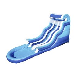 Toboggan aquatique Tube Océan - Réf.WS31-CH - Structure gonflable avec piscine circulaire, 11 x 4 x 5,5 m