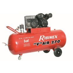 Compresseur électrique 3HP - Cuve 200L - PRCOMP3-200V - Bloc en V avec courroie d'entraînement