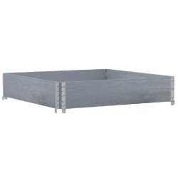 Helloshop26 - Jardinière bac lit surélevé plantes fleurs terrasse jardin 100 x 100 cm bois de pin massif gris 02_0037241 02_0037241 - gris métal 3