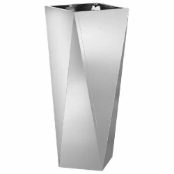 Helloshop26 - Jardinière moderne en acier galvanisé 30 x 30 x 75 cm style chic pratique pour jardin terrasse en acier argent 02_0053016 02_0053016 -