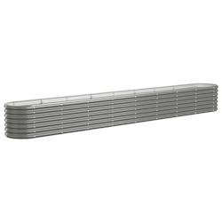 Helloshop26 - Jardinière bac lit surélevé plantes fleurs terrasse jardin de jardin acier enduit de poudre 332 x 40 x 36 cm gris 02_0039634 - gris a