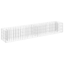 Helloshop26 - Jardinière lit surélevé plantes fleurs jardin à gabion 180 x 30 x 30 cm acier galvanisé 02_0001281 - acier 3000076511537