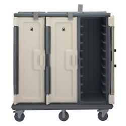 Chariot de distribution plateaux repas - adapté aux environnements haute sécurité - capacité 30 plateaux