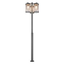 Lampadaire extérieur anthracite 3 lampes culot E27 IP44 - Trio - Sambesi - gris 4017807648300