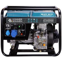 Générateur diesel monophasé AVR DE 6,5 kW (8,13 kVA) KS 8100 HDE - KÖNNER & SÖHNEN - 8100HDE
