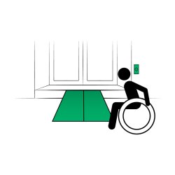 Rampe d'accès pour handicapés - solution pour ERP - surmontant seuils et marches
