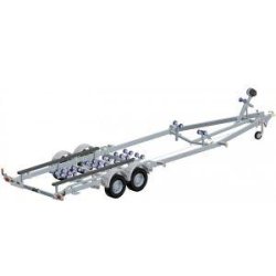 Remorque immergeable bateau 3500 kg PTC - CU 2760 kg - 2 essieux - FAST avec patins