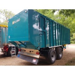 Rollpush 6732 - Benne agricole monocoque Rolland - Fond poussant inclinable et basculant - Volume maxi 32 m3