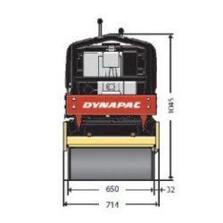 Rouleau vibrant duplex LP 6500 - Diesel - démarrage électrique et manuel - Puissance 6,8 kW
