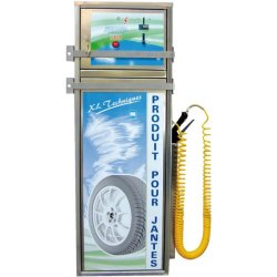 Borne de gonflage XL-Jantes - XLTechniques - 2 barres de sécurité - Monnayeur électronique - Pulvérisateur pour jantes