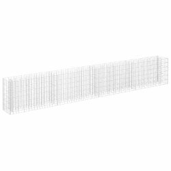 Helloshop26 - Jardinière lit surélevé plantes fleurs jardin à gabion acier galvanisé 360 x 30 x 60 cm 02_0001293 - acier 3000076631532