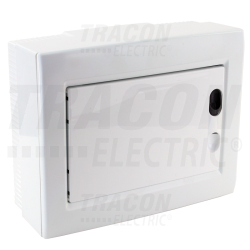 Tableau en saillie - porte plate blanche - 1x8 modules - IP40 - dimensions 195×240×90mm