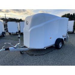 Remorque fourgon en polyester DEBON - CARGO 1300 Blanche - PTAC : 1300 Kg - 295x152xH170 cm - Reference -FOURGON_CARGO_1300_BLANC