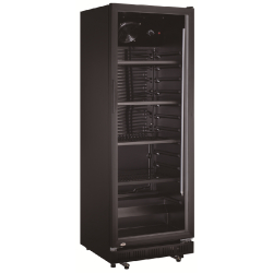 Vitrine  à boissons, refrigeration assistee noire 360l 1 porte vitrée L2G