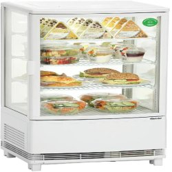 Bartscher Mini vitrine réfrigérée 86L - blanc multi-matériau 700678G