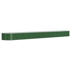 Helloshop26 - Jardinière bac lit surélevé plantes fleurs terrasse jardin de jardin acier enduit de poudre 512 x 80 x 36 cm vert 02_0039669 - vert a