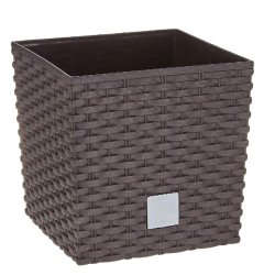 Prosperplast - Pot Rato 15,8 L avec insert de plantation, coloris Ocre foncé, 26,2x26,2x26,6 cm - marron plastique ZA1000