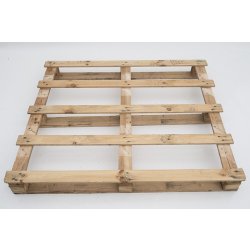Palette en bois légère - 5 planches débordantes - Charge maximum 300 kg - 100 cm x 120 cm