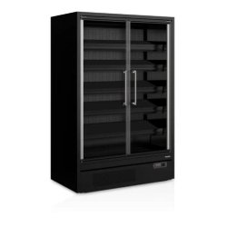 Vitrine noire réfrigérée 3m1 positive pour supermarché 2 portes -1 ... - GALAXY+ GP14FGD BLACK