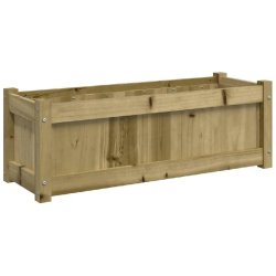 Helloshop26 - Jardinière bac lit surélevé plantes fleurs terrasse jardin d'extérieur 90 x 31 x 31 cm bois de pin imprégné marron 02_0038565 - ma