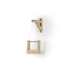 HORTALIA Jardinière suspendue Woody 1B en bois traité pour l’extérieur - marron Bois massif 500110