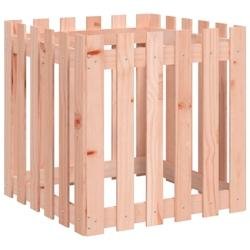 Helloshop26 - Jardinière bac lit surélevé plantes fleurs terrasse jardin avec design de clôture 60 x 60 x 60 cm Douglas massif 02_0038106 - Bois m