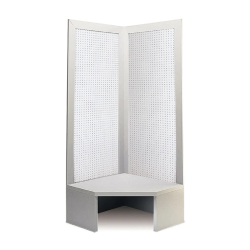 Vitrine d'exposition 191/BVA - Présentoir mural en angle droit 90x90x218 cm - Structure en bois robuste