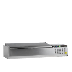 Vitrine réfrigérée GN1/4 GVC33-120 S/S Inox L1200mm 33586 TEFCOLD