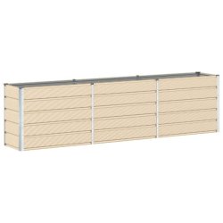 Helloshop26 - Jardinière design moderne extérieure 480 x 50 x 45 cm avec finition brute en acier galvanisé ivoire 02_0059159 - acier 3000240979880