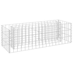 Helloshop26 - Jardinière lit surélevé plantes fleurs jardin à gabion acier galvanisé 90 x 30 x 30 cm 02_0001313 - acier 3000076831536