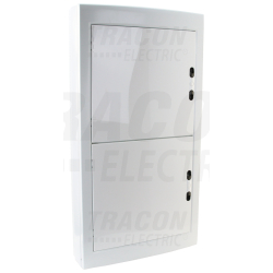 Tableau en saillie - porte plate blanche - 4x18 modules (72 modules) - IP40 - H872 x L464 x P120mm
