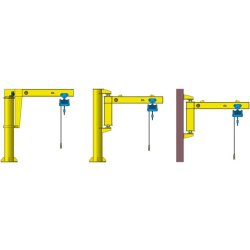 Potence sur fût - capacités de 50 kg à 10 000 kg - rotation 270° ou 360° - bras jusqu'à 12m