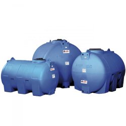 Cuve aérienne de récupération d'eau - Horizontale - ELBI CHO 500L - Polyéthylène résistant avec 3 raccords