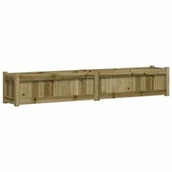 Helloshop26 - Jardinière bac lit surélevé plantes fleurs terrasse jardin 180 x 31 x 31 cm bois de pin imprégné marron 02_0037469 - marron Bois ma