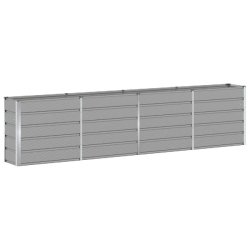 Helloshop26 - Jardinière moderne multitâche 160 x 40 x 75 cm usage intérieur extérieur en acier gris clair 02_0059186 - gris acier 3000240994425