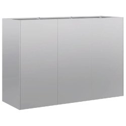 Helloshop26 - Jardinière rectangulaire design moderne balcon jardin 120 x 40 x 80 cm en acier galvanisé 02_0051509 02_0051509 - acier 3000236949378