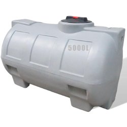 Réservoir eau de pluie PE Type CHO - 5000L - Gris - Non enterrable - Polyéthylène