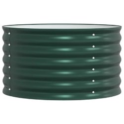 Helloshop26 - Jardinière surélevée moderne 80 x 80 x 44 cm facile à assembler chic en acier vert 02_0058911 - vert acier 3000240843389