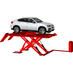 Pont ciseaux posé 4T + levage auxiliaire 3,5T ultra fin premium - 5000mm