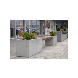 Brno 133132 - Jardinières en béton sablé ou peint - Komserwis - Hauteur : 45 cm