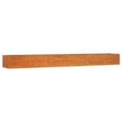 Helloshop26 - Jardinière bac lit surélevé plantes fleurs terrasse jardin de jardin rouillé 480 x 80 x 45 cm acier corten marron 02_0039876 - marro